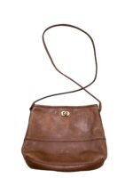 Crossbody Leather Bag In Brown, Size:Small
