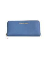 Wallet Designer Bag In Blue & Gold, Size:Large