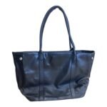 Handbag Leather Bag In Black, Size:Large