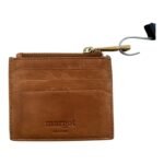 Wallet Leather In Brown, Size:Small